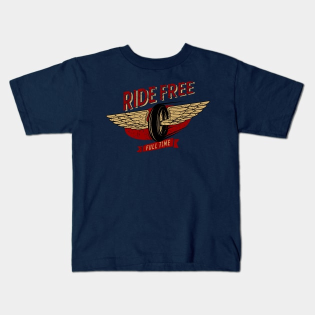 Ride Free Kids T-Shirt by Mahija
